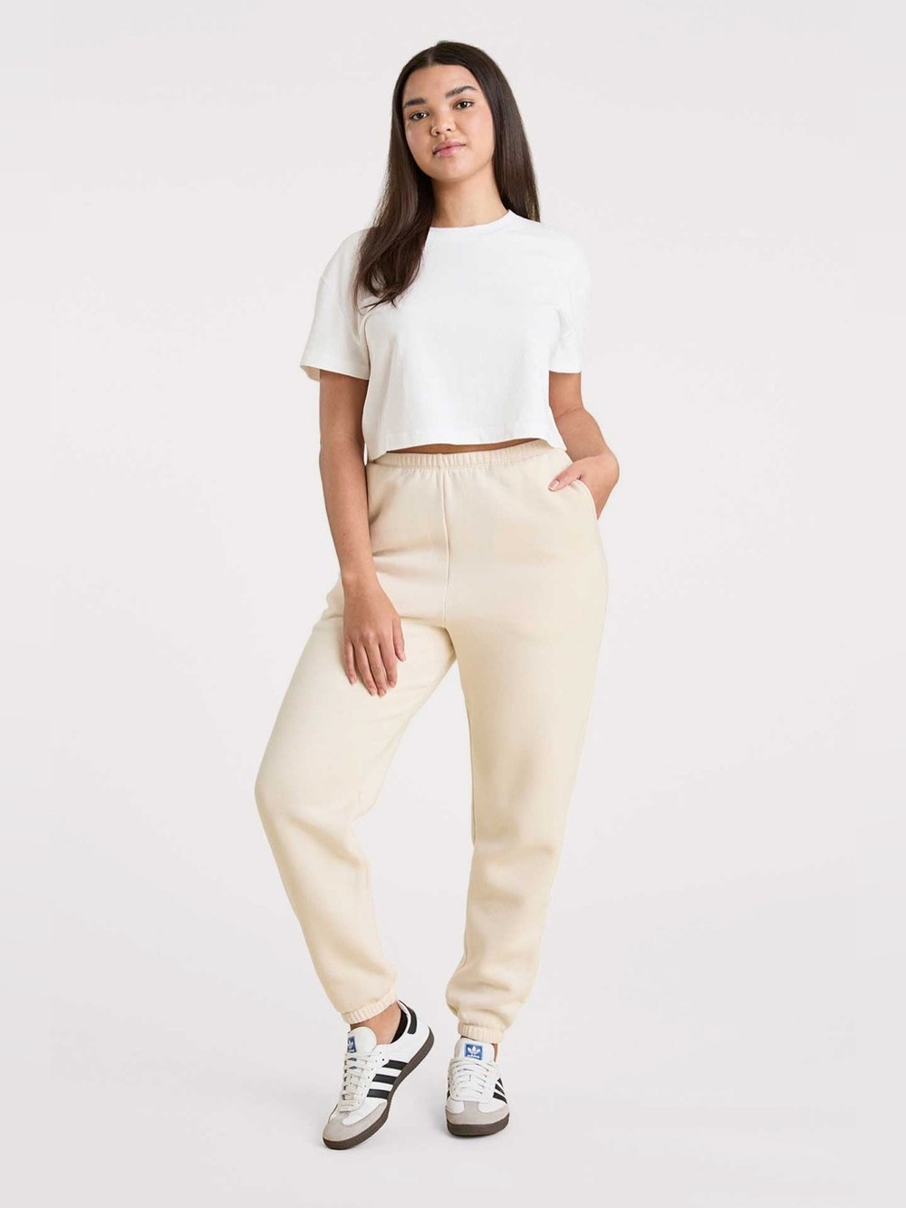 Nuuds Classic Sweatpant Jogger Bone Ivory Cotton S